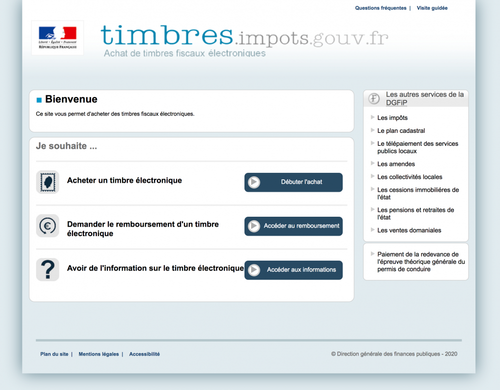 timbre fiscal passeport<br>